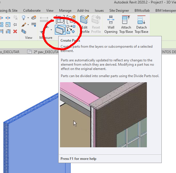 REVIT - Paredes com Parts